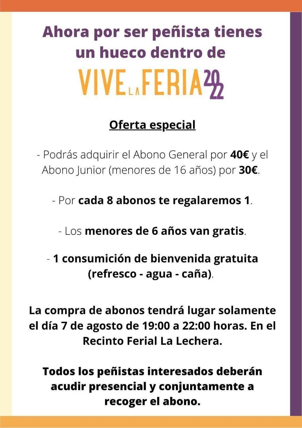 Oferta Peñistas La Patrona