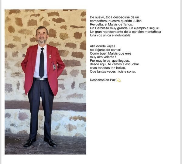 Comunicado de despedida de su coro