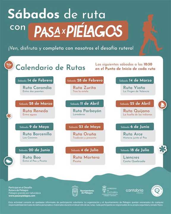 CARTEL 'SÁBADOS DE RUTA' - AYTO PIÉLAGOS