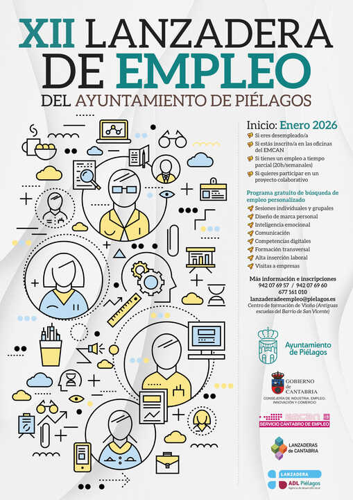 CARTEL XII LANZADERA EMPLEO PIÉLAGOS